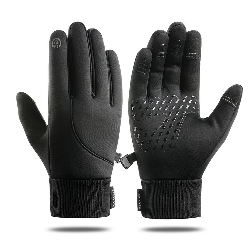 Warm And Waterproof Sports And Velvet Mountaineering Ski Gloves