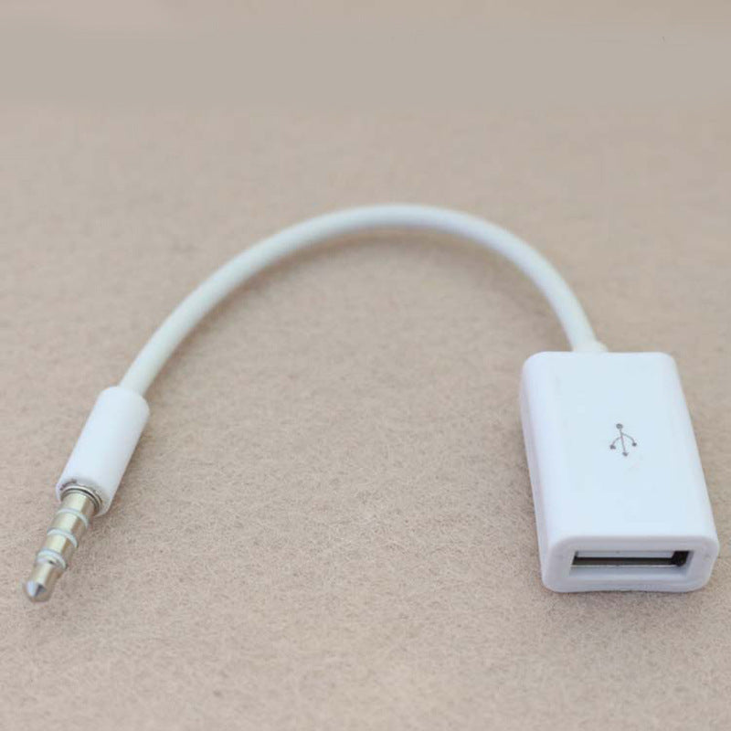 Car MP3 3.5mm Male AUX Audio Socket Jack To USB 2.0 Female Converter Cable Cord Car Interior Accessories Boutique New Hot Sale