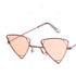 RBRARE 2021 Retro Alloy Triangle Punk Sunglasses Men Hollow Eyewear Candy Colors Gradient Vintage Gothic Sun Glasses For Women