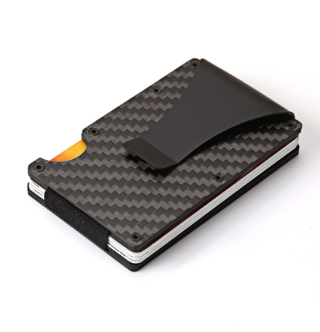 Carbon Fiber Wallet Aluminum Alloy Bank Card Holder
