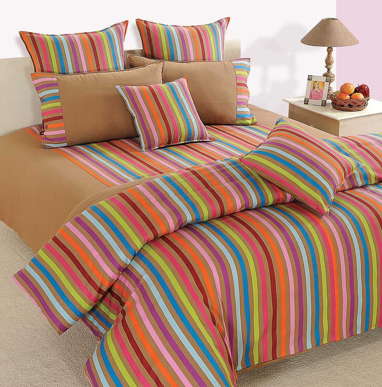 CANOPUS MULTI COLOR STRIPED DUVET COVER - Flickdeal.co.nz