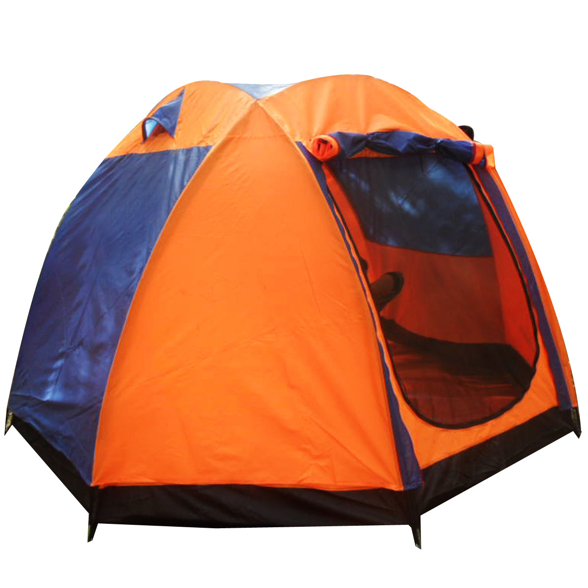 Outdoor 5-6 People Large Tent Waterproof Double Layer Family Canopy Sunshade Outdoor Camping