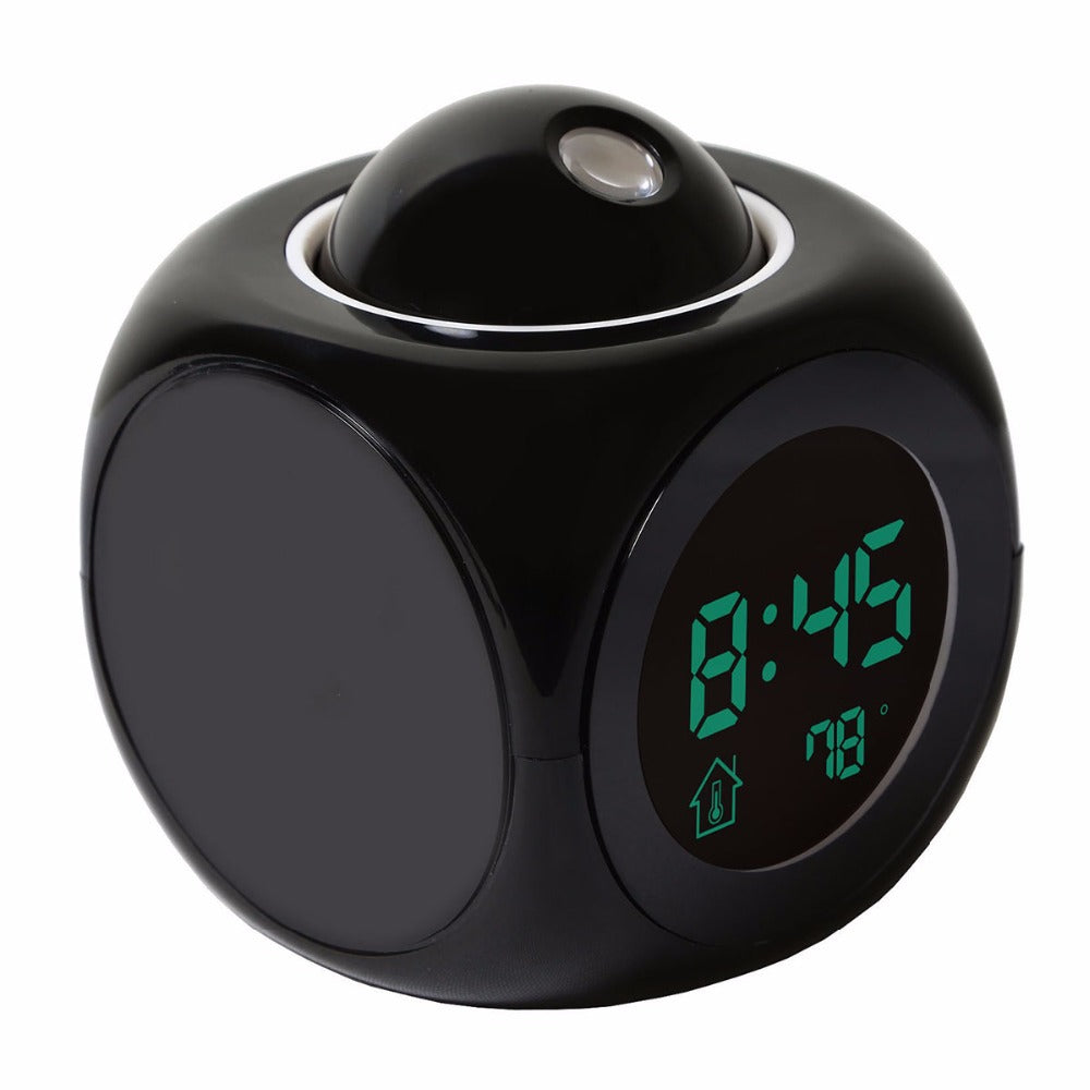 Multifunctional projection alarm clock LED colorful projection alarm clock Voice alarm clock Projection clock