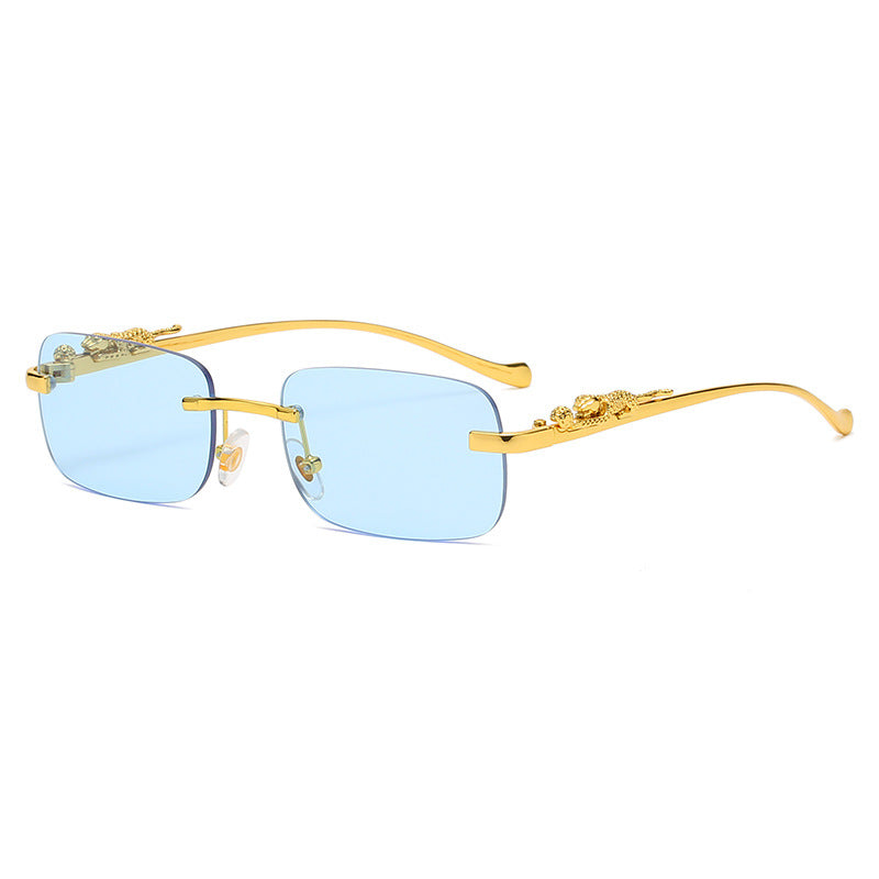 Retro Leopard Head Metal Sunglasses Cross-border Glasses