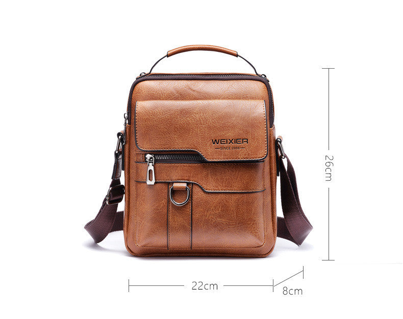 Retro Large Capacity Shoulder Bag Men Handbag Travel Backpack