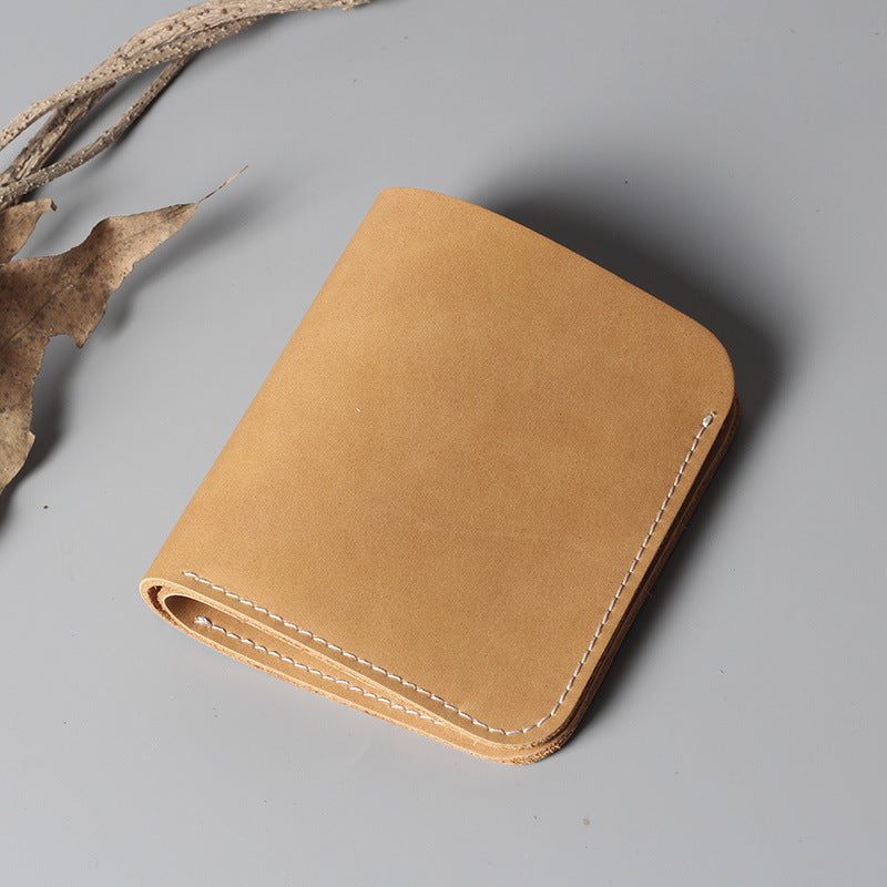 Men's And Women's Simple Hard Leather Wallet
