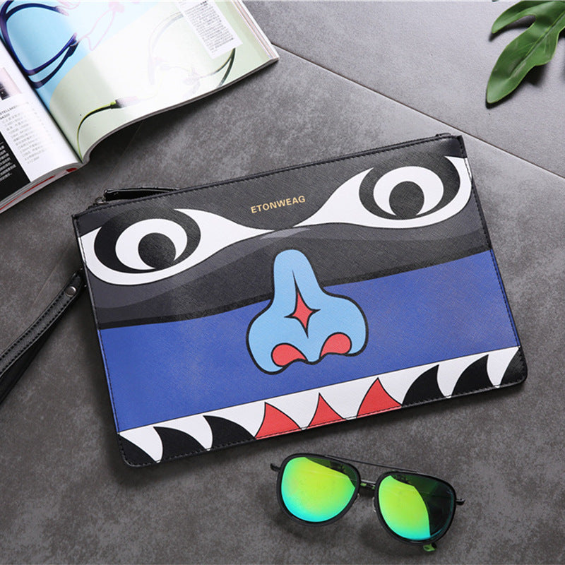Personalised Trendy Leather Street Clutch Bag