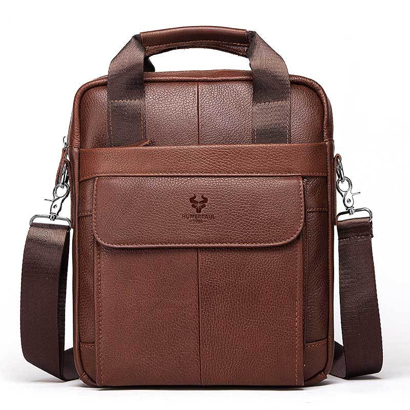 Genuine Leather Men's Business Messenger Bag