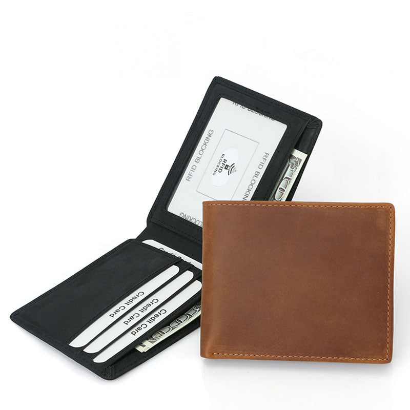 Men's Wallet Made Of Crazy Horse Leather