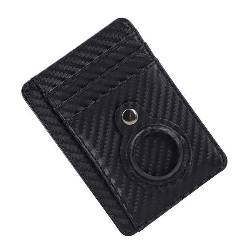 Wallet-PU Leather Airtag Card Holder RFID Anti-theft Card Holder