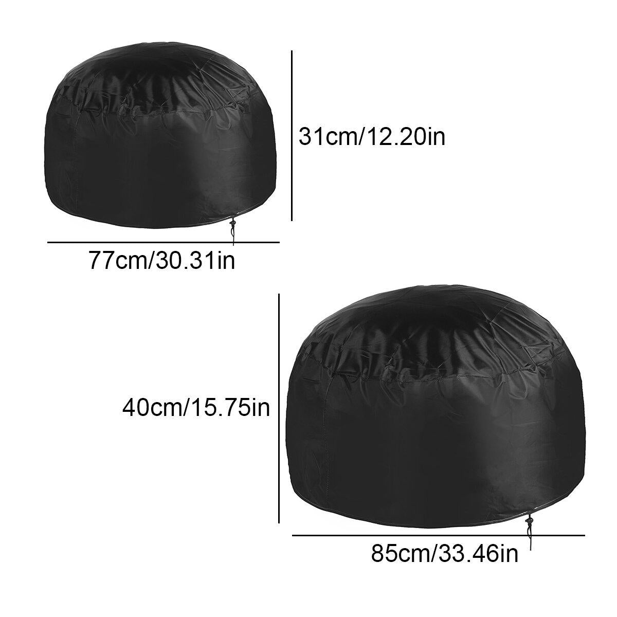 BBQ Gill Cover Waterproof UV Protector Gas Charcoal Burner Round Cover Outdoor Camping Picnic