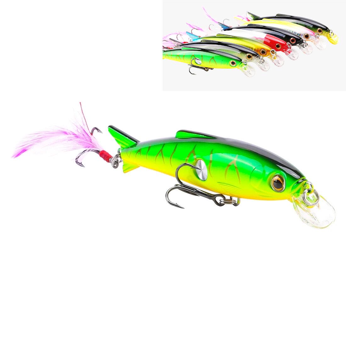 SeaKnight SK007 Minnow 16g 100mm 0.6-1.2M 1PC Fishing Lures with Feather Artificial Baits Swimbait Wobblers Minnow Fishing Lure