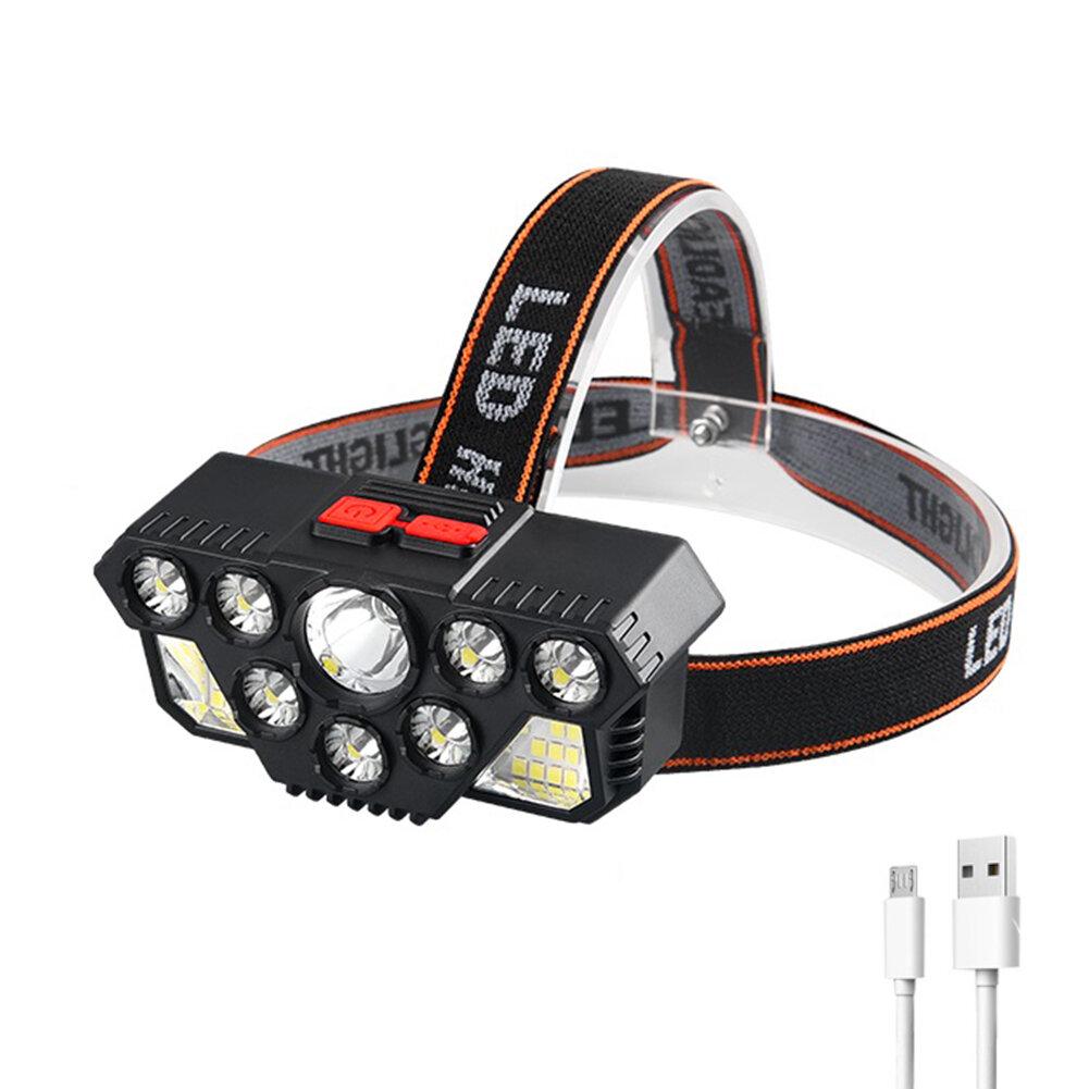 Strong Light Headlight 8LED+20SMD Super Bright Head Lamp USB Rechargeable Flashlight Outdoor Fishing Lamp Headlight