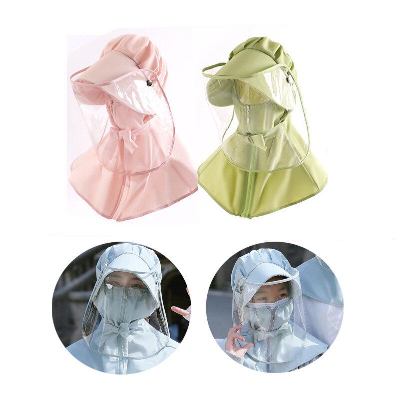 ZANLURE Adult / Child Removable PVC Transparent Anti-Fog Protective Hat Mask Saliva Protection Face Shield Fishing Sunshade Hat