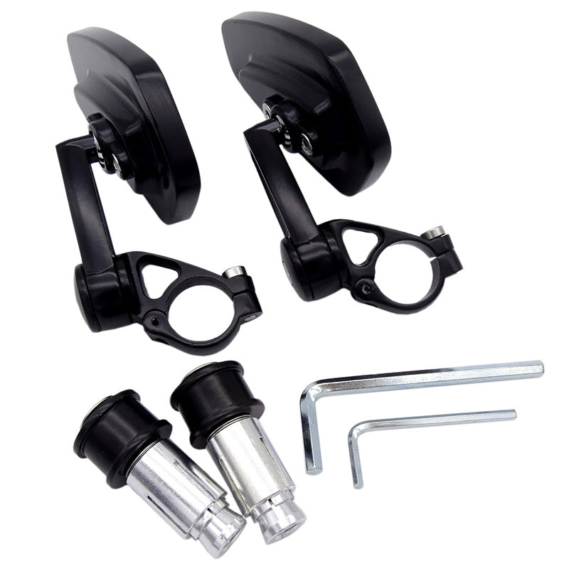 CNC Handlebar Rearview  Modified Reversing Reflector With White Glass