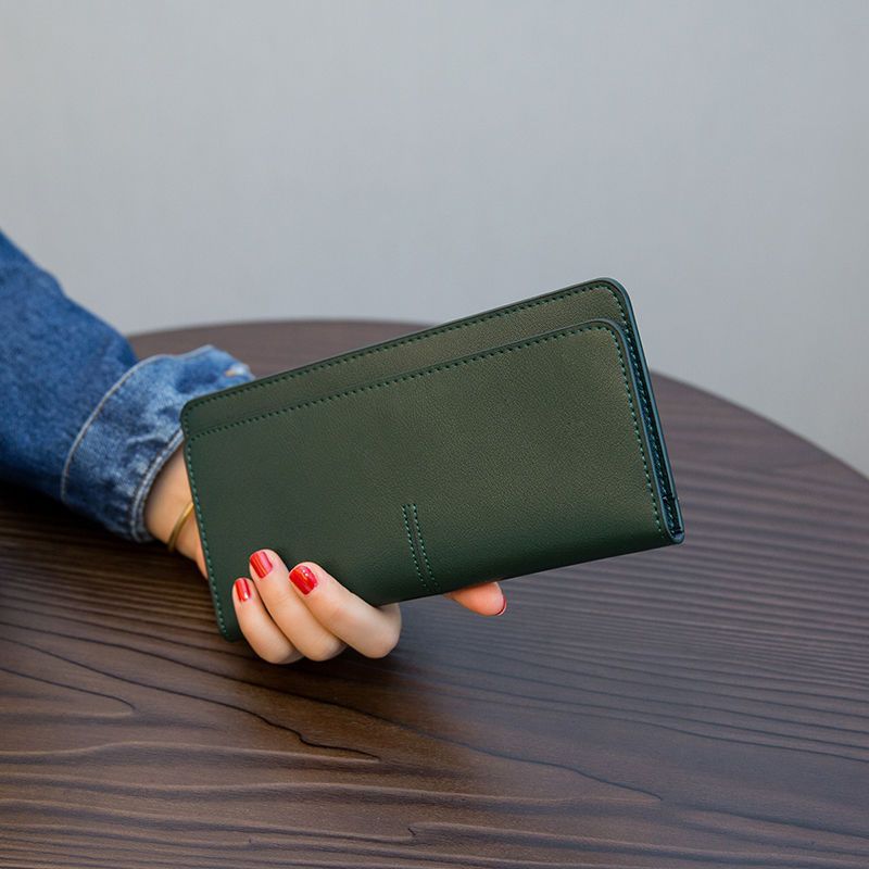 Women's Soft Leather Buckle Wallet