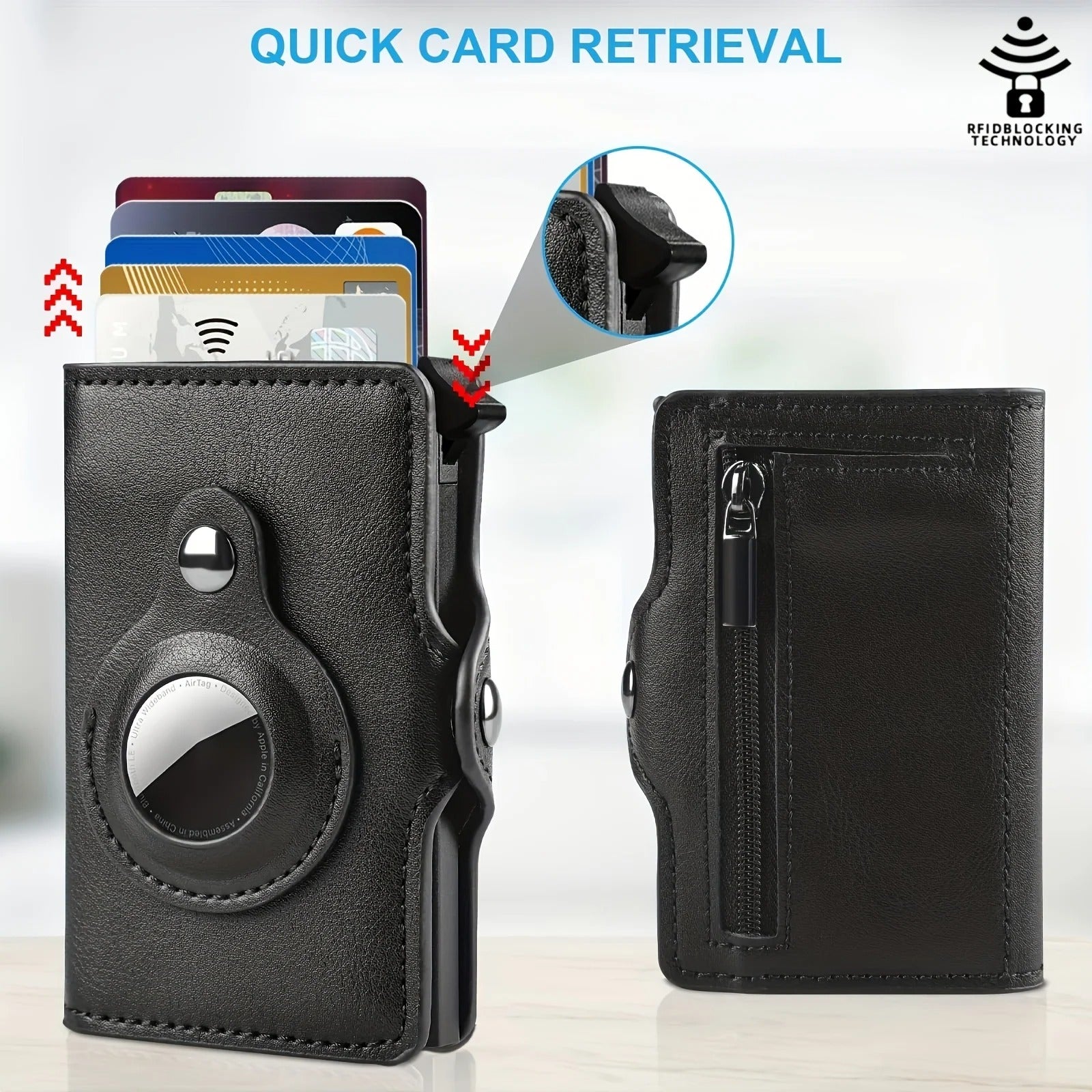 Men's Wallet Tracker Card Clamp Metal Card Holder