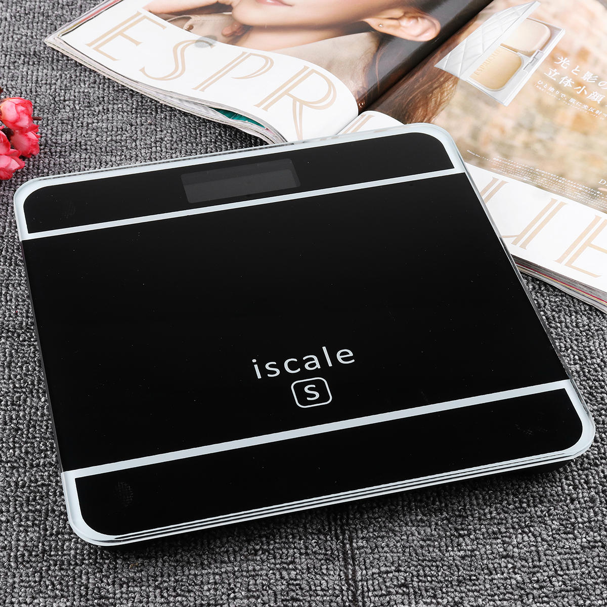 LCD Electronic Digital Tempered Glass 180kg Body Weight Scale