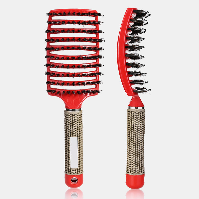 4 Color Hair Scalp Massage Comb Bristle Nylon Hairbrush Wet Curly Detangle Hair Brush for Salon Hairdressing Styling Tools