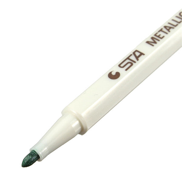 Fluorescent Color Marker Metallic Felt Tip Ink Pens Card Making Craft Scrapbook