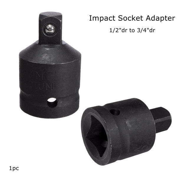 Impact Socket Adapter Set 1/2 Inch Drive Female to 3/4 Inch Drive Male Reducer Converter