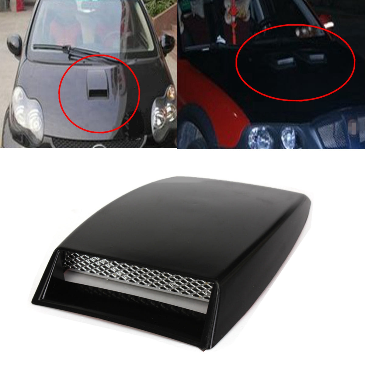 1Pcs Car Side Vent Air Flow Fender Engine Intake Cover Hood Decorative Stickers