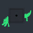 Honana DX-169 Fluorescent Glow Switch Wall Sticker Horrible Crocodile Home Bedroom Decor