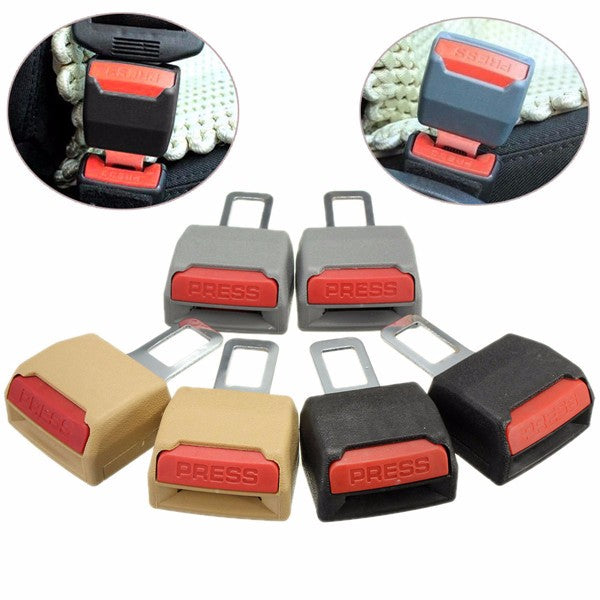 1 Pair Universal Replacement Car Safety Seat Belt Extender Support Clip Buckle 