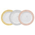 6Pcs/set Disposable Plastic Dessert Plates Hollow Edge Wedding Party Plastic Plates Salad Plates For Holiday Party