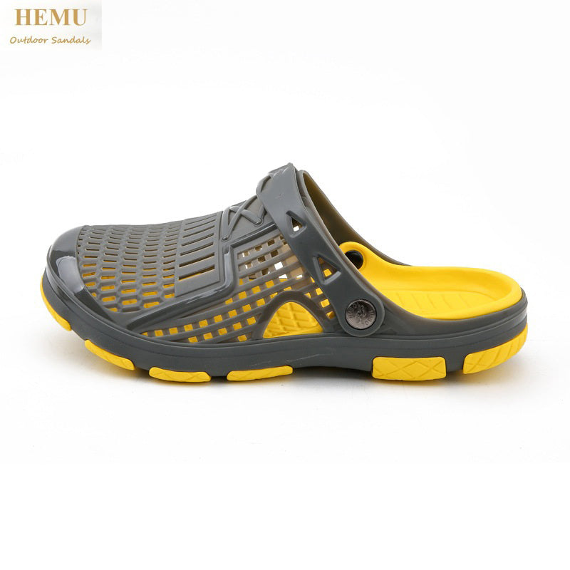 HEMU Men's Slippers Non-Slip Quick Drying Waterproof Deodorant Fashion Sports Casual Sandals
