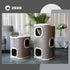 ZEZE Cat Climbing Frame Pet House Lamb Wool Sofa Fabric Semi-closed for Pets