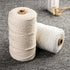 3mm x 200m Natural Beige White Twisted 100% Pure Cotton Cord Rope DIY Crafts Macrame String