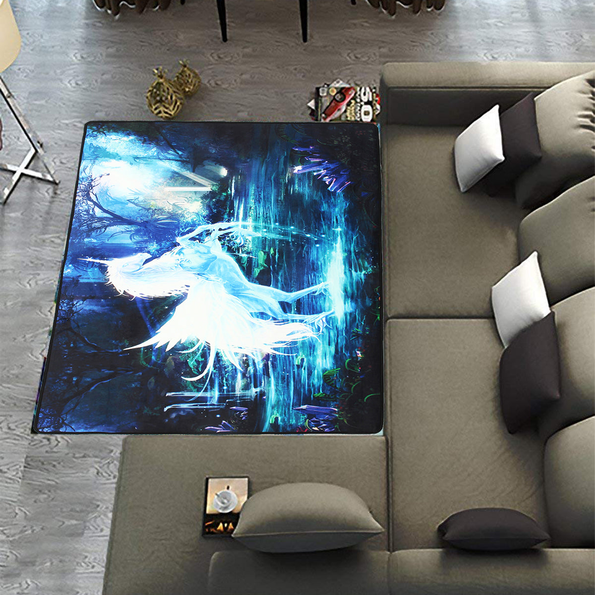 Fashion Non-Slip Shaggy Fluffy Area Rug Floor Mat Living Room Carpet Home Decoration