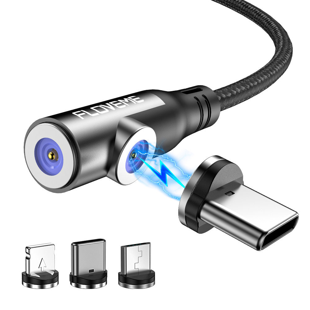 Curved magnetic suction mobile phone data line