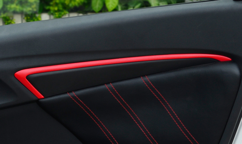 Modified door trims in the car