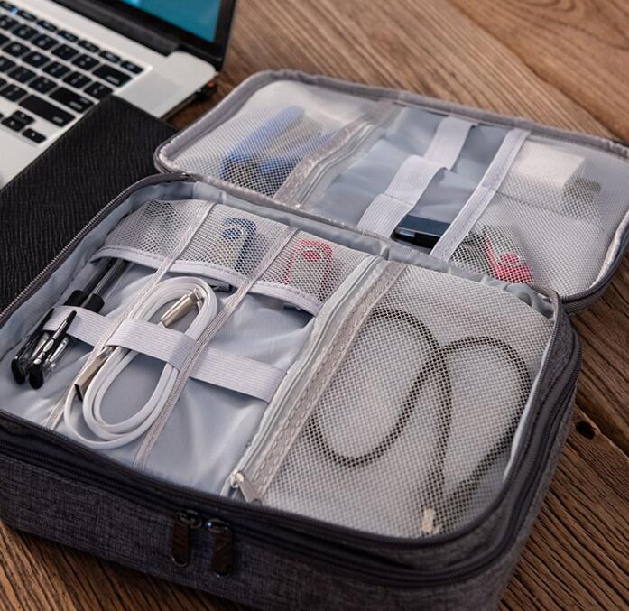 Multifunctional mobile power data cable storage bag