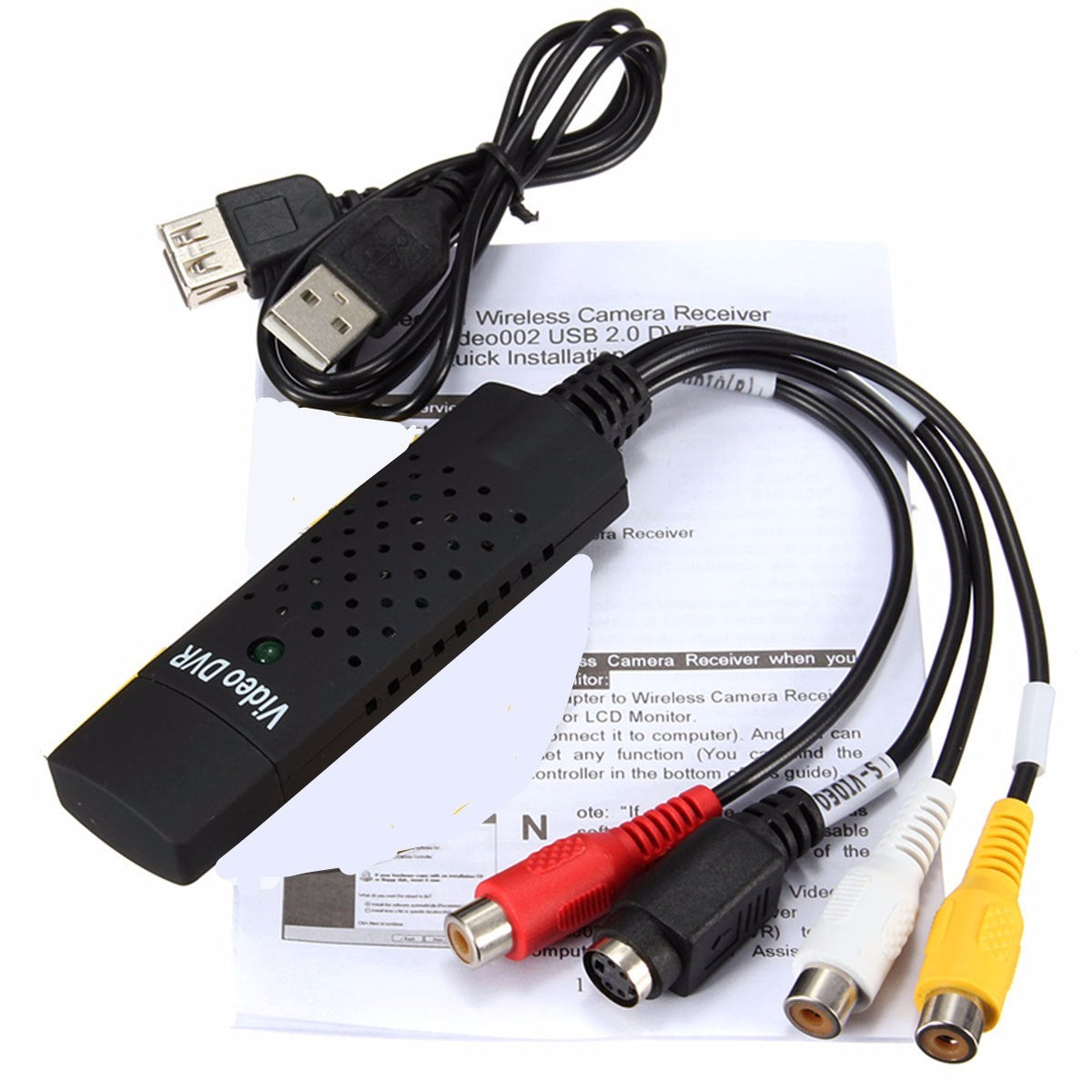 DC5V USB Video Capture Card TV Tuner LED VCR DVD Audio Adapter Converter