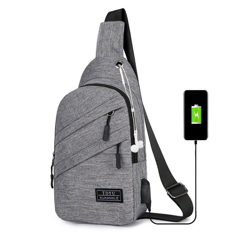 Multifunctional USB sports chest bag