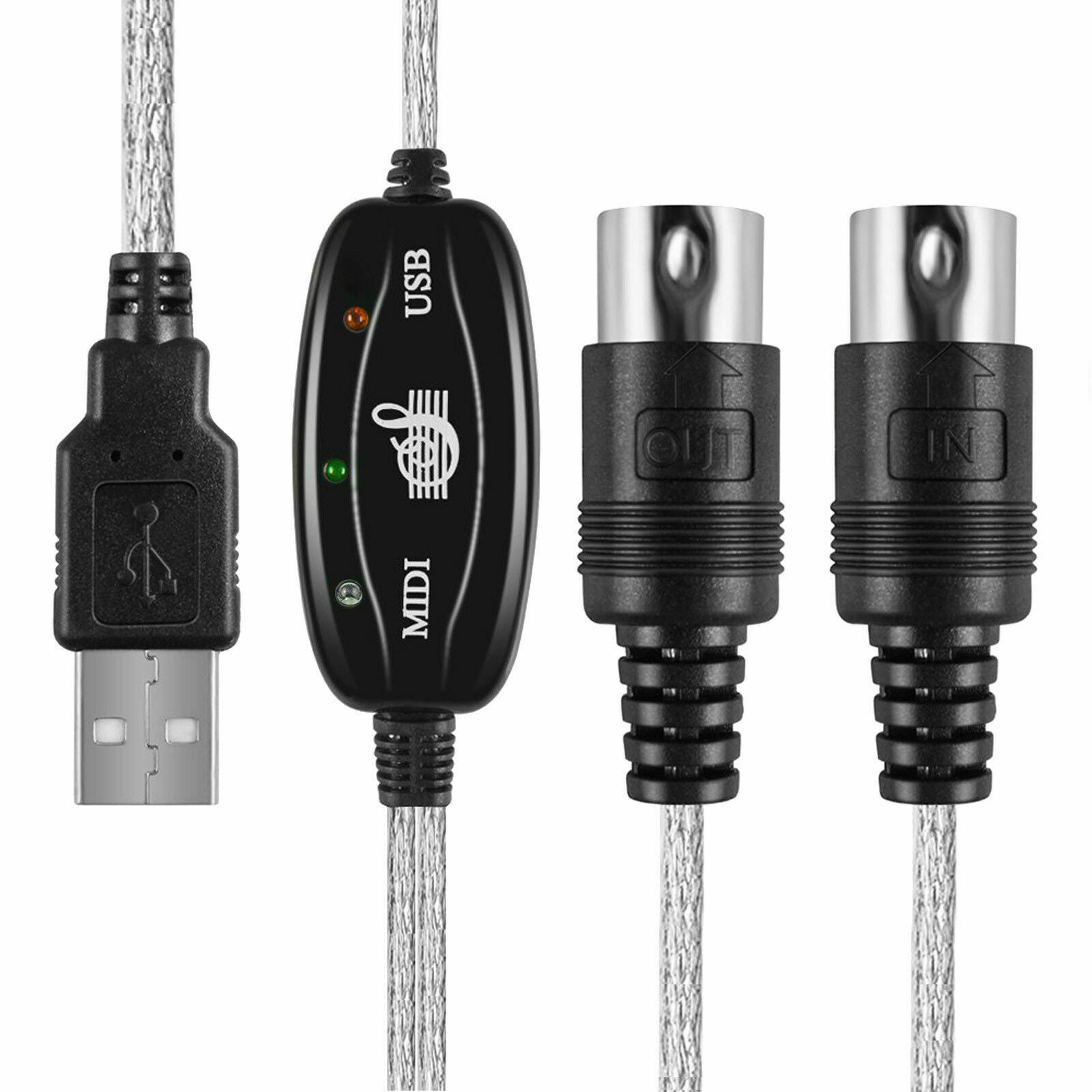 USB IN-OUT MIDI interface cable converter