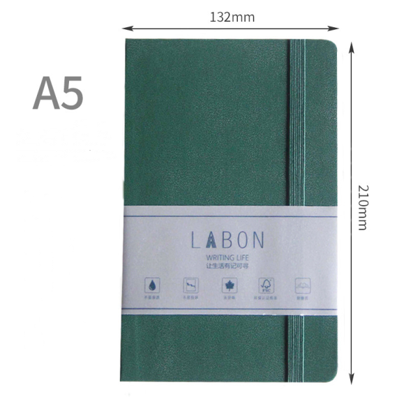 Hard-faced business rubber notebook
