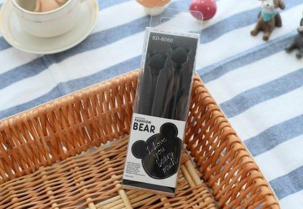 Bear head in-ear headphones music small headphones