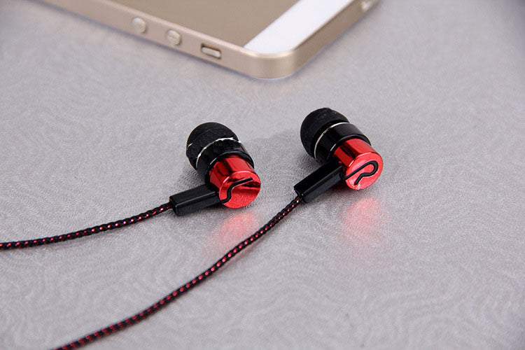 Wholesale fashion MP3 mp4 wiring cloth rope subwoofer headset ear ear wire braided rope