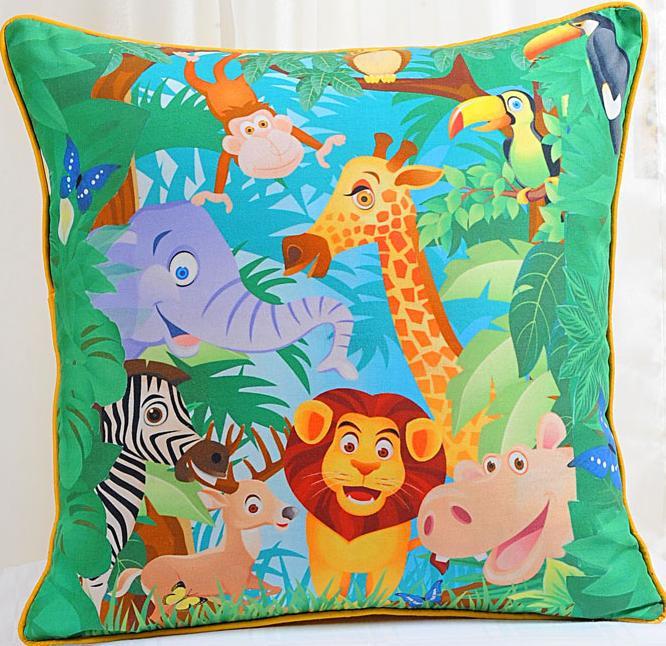 JUNGLE KIDS CUSHION COVER - Flickdeal.co.nz