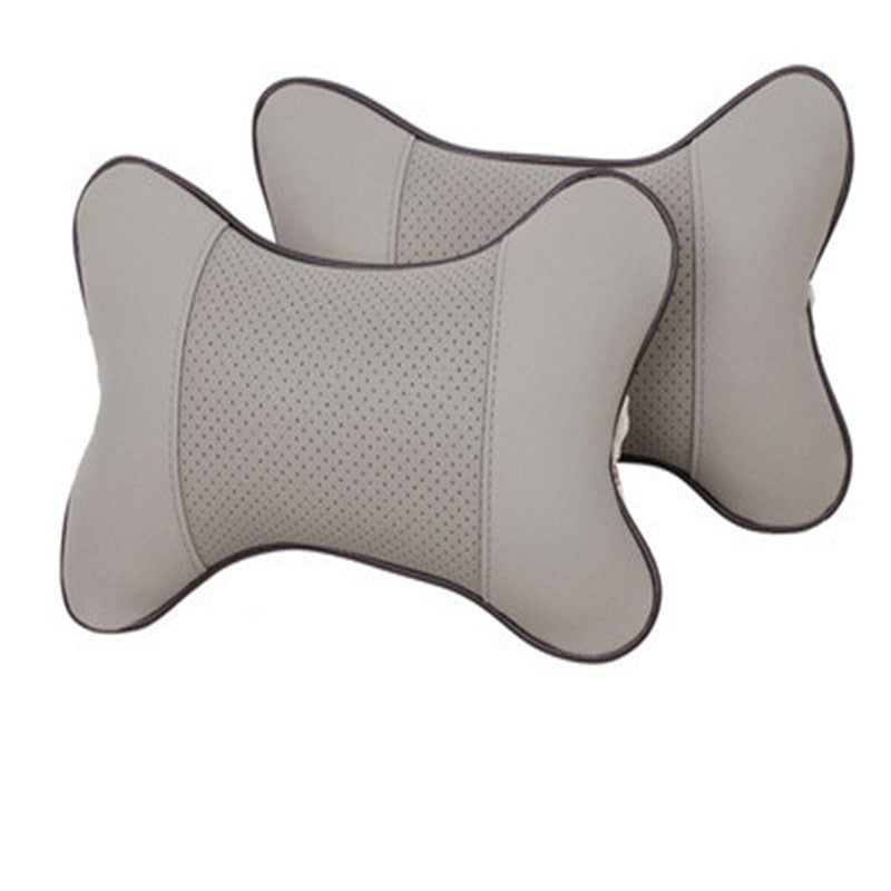 Automobile leather headrest neck protection pillow