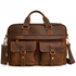 Genuine men\'s bags retro men\'s business bags briefcase cowhide oblique Bag 15.6 inch Laptop Bag