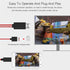 Compatible with Apple, Compatible with Apple , USB 1080P 2M 8 Pin to HDMI TV AV Adapter Cable for iPhone 5 6 6S 7 7 Plus