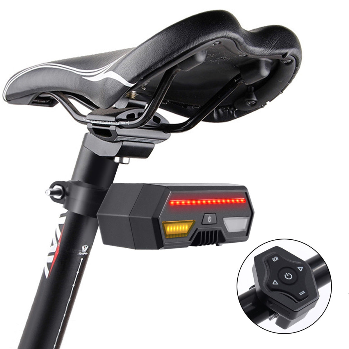 XANES STL09 Bike Turn Signal LED Light Cycling Bicycle USB Waterproof Remote Control Bike Tail Light