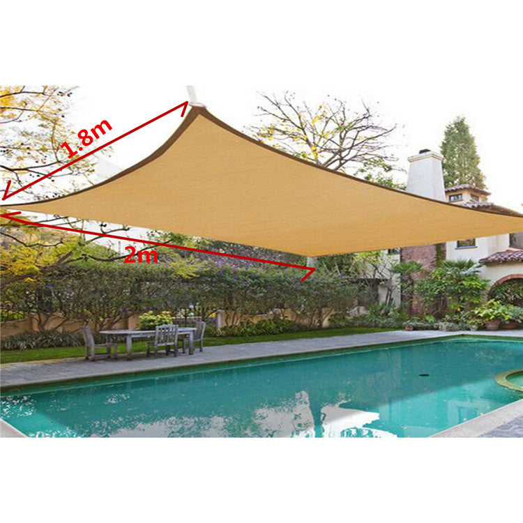 Top Sun Shade Sail Shelter Net Outdoor Garden Car Cover Awning Canopy Patio