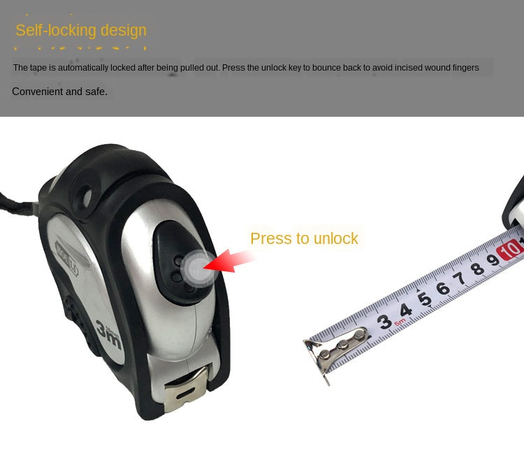 Self-locking steel tape measure