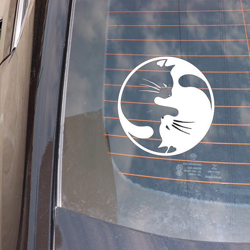 Reflective Personality Cartoon Cat Car Sticker